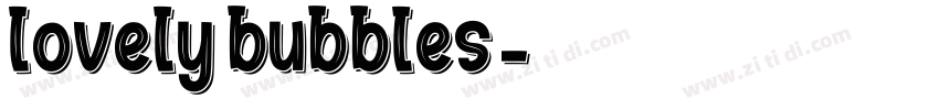 lovely bubbles字体字体转换